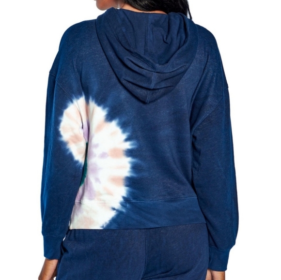 NWT Women's Wildfox Hadley French Terry Relaxed Fit Tie-Dye Hoodie - Picture 7 of 9
